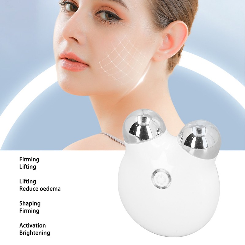 Micro Current Face Massager Dual Roller Lifting Skin Care Sculpt