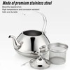 1.5L Stainless Steel Tea Pots Professional Removable Stovetop Tea Kettle