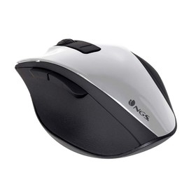 NGS BOW WHITE - Kabellose Maus RF 2.4Ghz, Kabellose optische Maus 800/1200/1600dpi für Computer, Scroll + 5 Tasten, ergonomisch (Rechtshänder), Weiß