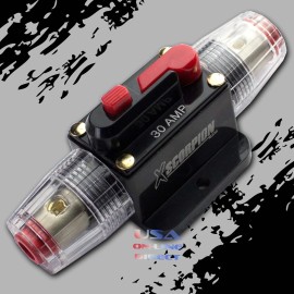 Xscorpion Marine Grade Gold Inline 12 Volt 30 Amp Power Circuit Breaker manual reset Audio