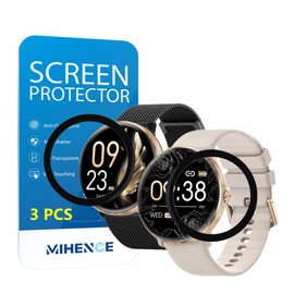 MIHENCE Screen Protector Compatible with DekeFit/AKUMAKA 1.39 Inch Smartwatch, 3D Full Cover TPU HD Pama Screen Protector for S61 1.39 Inch Smartwatch [Pack of 3]