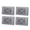 Megaluz Enchufe USB de Pared -4PZ，Contacto Dúplex con 2 Puertos
