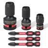 Geinxurn 3PCS Impact Screwdriver Bit Holders Include 1/2-inch, 3/8-inch and