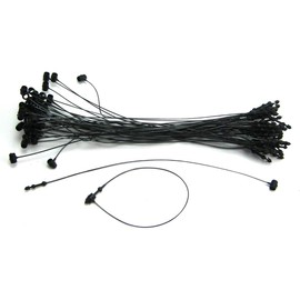 Yesallwas 1000 Pcs 7 Inch Plastic Fastener Hang Tag Black Snap Lock Pin Security Loop for Retail Store Clothing Accessory Price Pins