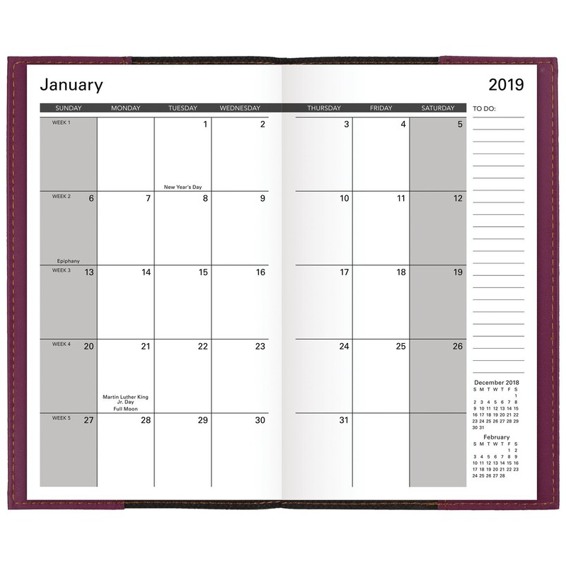 Mead 2019 Monthly Planner, 3-1/2" x 6", Pocket, Color Selected