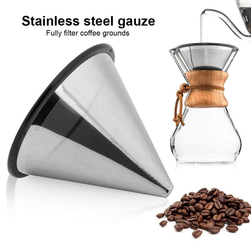 Chemex Filtro, Metal Coffee Filter, YJ‑99A3 Stainless Steel, Filter Tea
