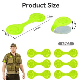 Dawumin Magnetic Reflectors, 6 Magnetic Reflectors, Children's Reflector Clips Pendant, Reflectors for Backpack, Reflective Lapel Magnets for Backpack, Clothing, Dog, Jogging, Bike, etc