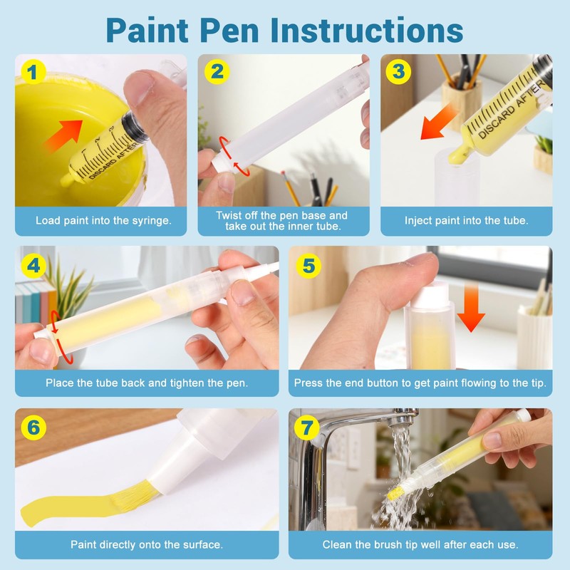 YoeuoYa Touch Up Paint Pen Set 3PCS Refillable Paint Touch