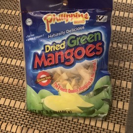Philippine 4 Bag x 3.5oz] Philippine Dried Green Mangoes Natural Glutten Free -Hard to Find