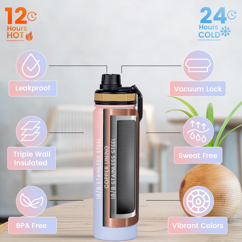 Lexlion Tea Infuser Bottle - Fruit Infuser Water Bottle 22