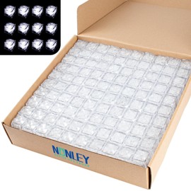 Light Up Ice Cubes Bulk, 200 PCS White Led Ice Cubes for Drinks with Changing Lights, IP67 Waterproof Reusable Glowing Flashing Ice Cube for Club Bar Party Wedding Decor