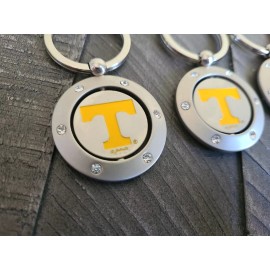 Game Day Outfitters Tennessee Spinner Rhinestone Keychain