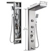 AlenArt Shower Panel Massage Jets Rainfall Waterfall Shower Head, Shower