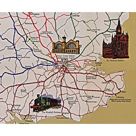 Old Railway History Map Of Britain 1000 Piece Jigsaw Puzzle (jg)