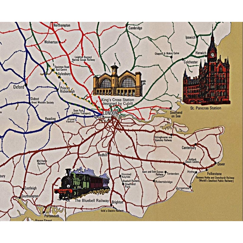 Old Railway History Map Of Britain 1000 Piece Jigsaw Puzzle