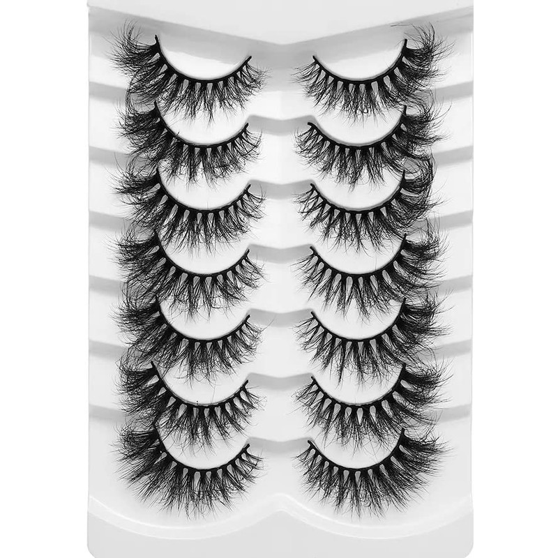 Faux Mink Lashes Real 3D Natural Wispy Selfies Lashes Faux