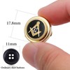 Masonic Button Covers, Square & Compass Cufflinks for Freemason