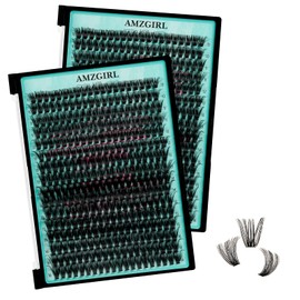 Eyelash Clusters, 320 Pieces, 60D Eyelash Clusters, D Curl, Individual Wispy Lashes Clusters for DIY Cluster Eyelash Extension at Home for Beginners (60D, Mix 10-16 mm)