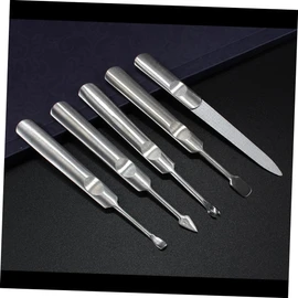 IWOWHERO Essential Nail Care Tools Fork Cuticle Pusher Trimmer Callus Remover for Home Professional Use