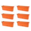 Mintra Window Box Planters 6 Pack - Bulk (Orange 6pk)