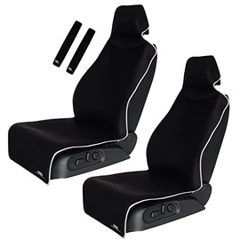 Gorla Gear 2 Pack Black Premium Universal Fit Waterproof Stain Resistant Car Seat Cover Neoprene Non-Slip Bucket Seat Dog Kid Auto Protector Save Your Leather Cloth Seats, Automotive, Van, Truck, SUV