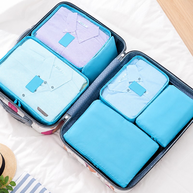 6-Piece Travel Packing Organizer Set for Luggage – Lightweight Reusable