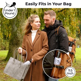 TUMELLA Strongest Windproof Travel Umbrella (Compact, Superior & Beautiful), Small Strong but Light Portable and Automatic Folding Rain Umbrella, Durable Premium Grip, Fits Car & Backpack