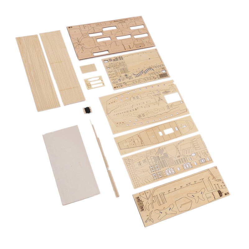 1: 130 Wooden Model Sailboat Kit for Adults Improve Hands
