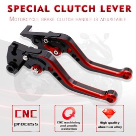 PROCNC Motorcycle Double Color Short Adjustable Brake Clutch Levers for Honda CBR500R CB500F CB500X 2013-2018, CBR300R CB300F CCB300FA 2014-2017, CBR250R 2011-2013, GROM MSX125 2014-2018