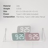 mooas Cosy Fabric LED Desk Clock, Digital Alarm Clock with