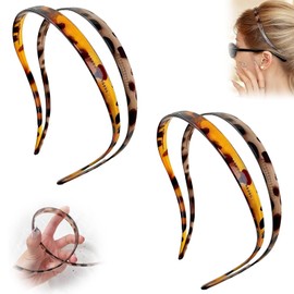 Detesaya Hair Band, Headband, Set of 2, U-Shape Fashion Tooth Headband for Women, High Headband for Women & Girls, Hair Accessory
