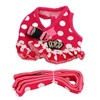 Dog Harness Leash Adjustable Escape Proof Breathable Safe Dots Design
