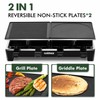 CUSIMAX Raclette Grill, Electric Grill, Reversible 2 in 1 Non-stick