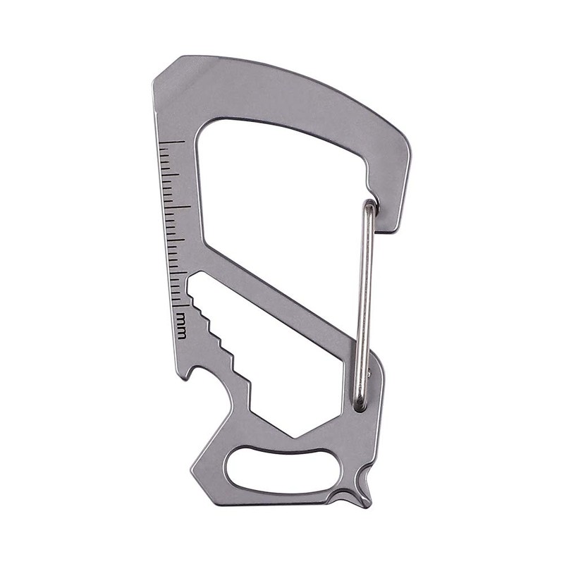 TACRAY Compact Carabiner Keychain Clip, Titanium EDC key holder, Anti-Lost