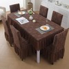 Rakila Set of 6 Jacquard Stretch Chair Covers with Skirt