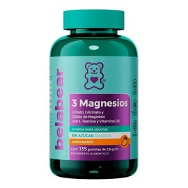 Belabear Suplemento Alimenticio 3 Magnesios 135 Pzas Mango