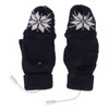 USB Heating Gloves Full Half Fingerless Knitting Double Side Warm