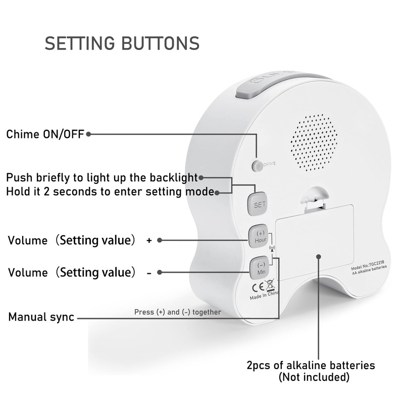 Hearkent Atomic Talking Clock Clear Voice Time and Date with