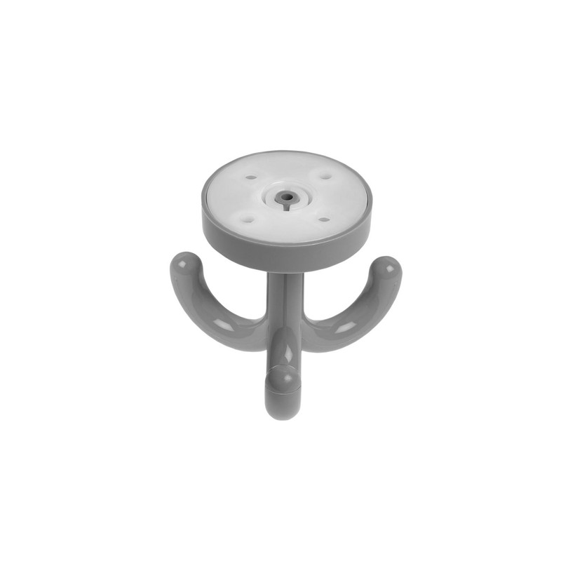 Gedotec Children's Swivel Coat Hook, Triple Hook, Rotatable Plastic, RAL