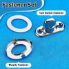 Gokoti 20 Sets Marine Grade Twist Lock Fasteners Turn Button