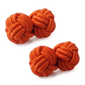 Honey Bear 5 Pairs Men’s and Women’s Silk Fabric Knot, Silk Knots Cufflinks Set, Wedding, Business Gift, Reusable, NA, Round 10 Without Box
