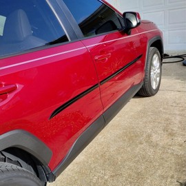 for Toyota RAV4 2019-2024 Side Door Molding Stripe Trim Door Anti-Collision Protector Decorative Cover Car Accessories 4pcs (Glossy Black)