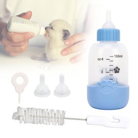 Pet Milk Bottle Paw Pattern Pet Milk Bottle Universal Transparent Dog Scale (Blue)