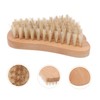 Healeved 1pc Wooden Nail Brush Pig Bristle for Nail Dust