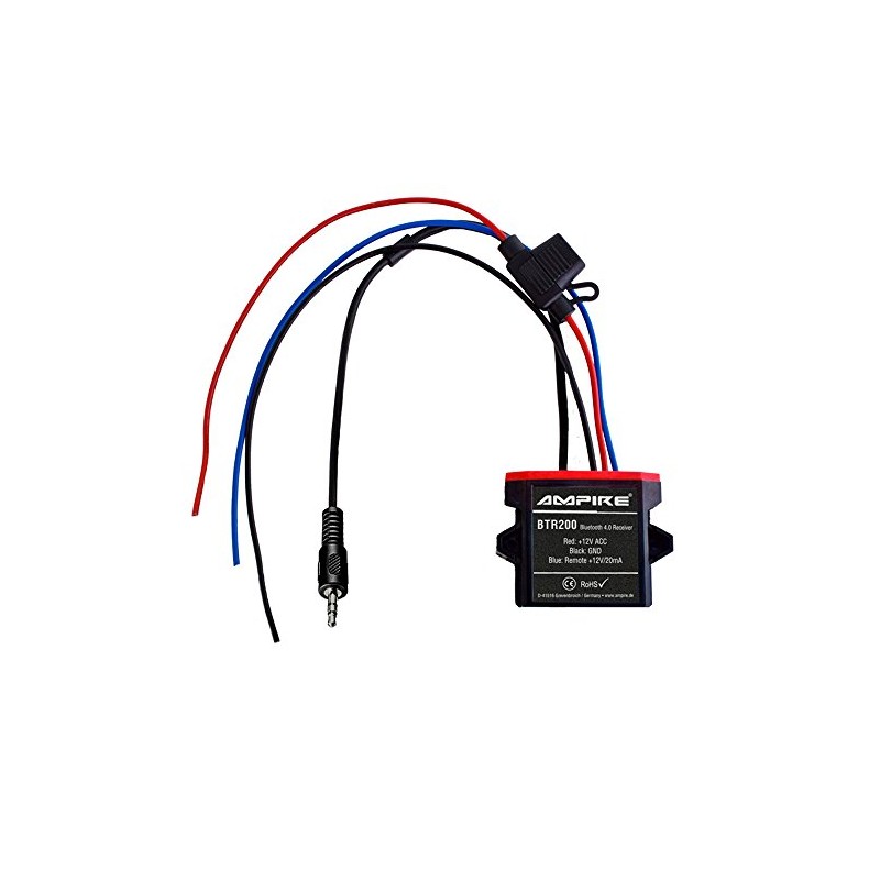 AMPIRE Bluetooth Receiver mit Auto-Remote, wasserdicht, 3.5mm Klinke - BTR200