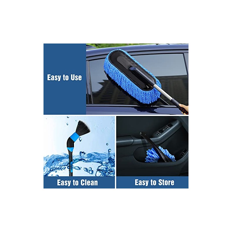 YeewayVeh Kit de plumero de coche, juego de 3 cepilloscon