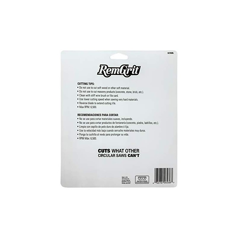 Disston E0206236 7-Inch RemGrit Carbide Grit Circular Saw Blades, Coarse