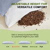 Organic Buckwheat Pillow for Sleeping with Dual-Layer Pillowcase and Extra