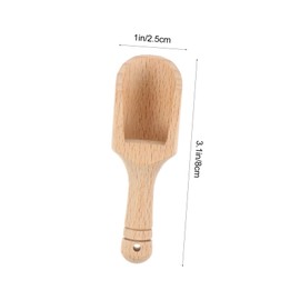 FUNOMOCYA 4Pcs Wooden Scoop Teaware Accessories for Tea Bath Salt Spice Ergonomic Design for Easy Use and Cleaning