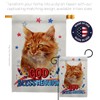 Breeze Decor Patriotic Ginger Garden Flag Set Mailbox Hanger Cat